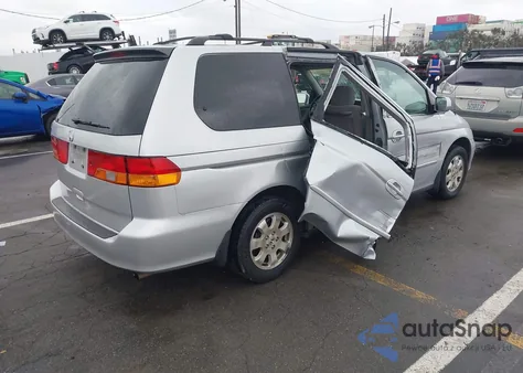 2002 Honda Odyssey Ex from USA, damaged, VIN 2HKRL18672H518836